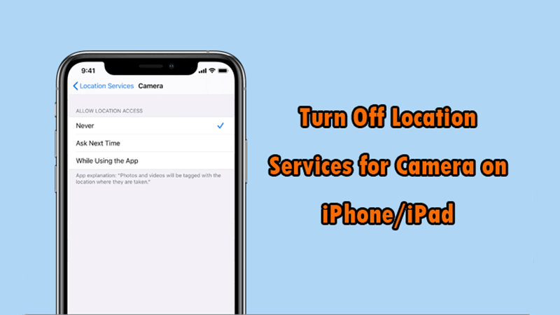 turn off camera location on iPhone