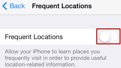 turn off frequent locations