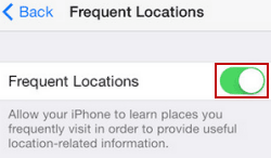 turn on frequent locations