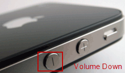 iphone volume down button