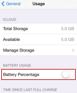 turn off battery percentage
