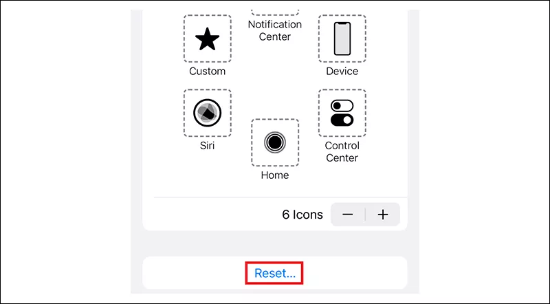 Reset Assistive Touch Settings