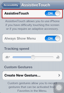 turn on assistive touch