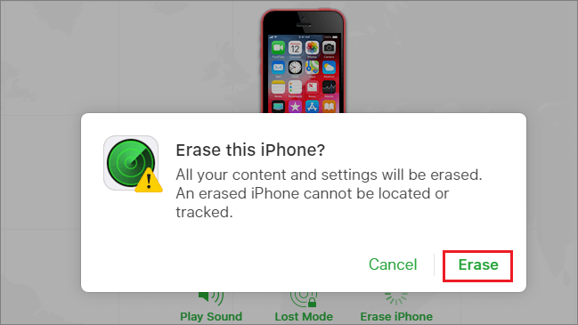 erase this iphone