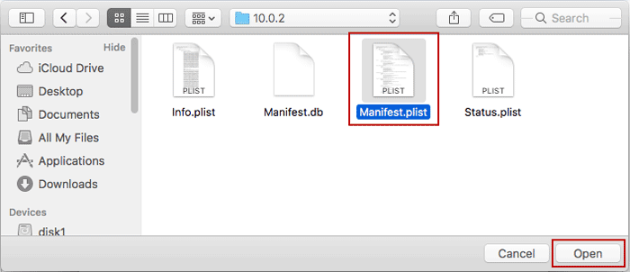 find encrypted itunes backup file on mac