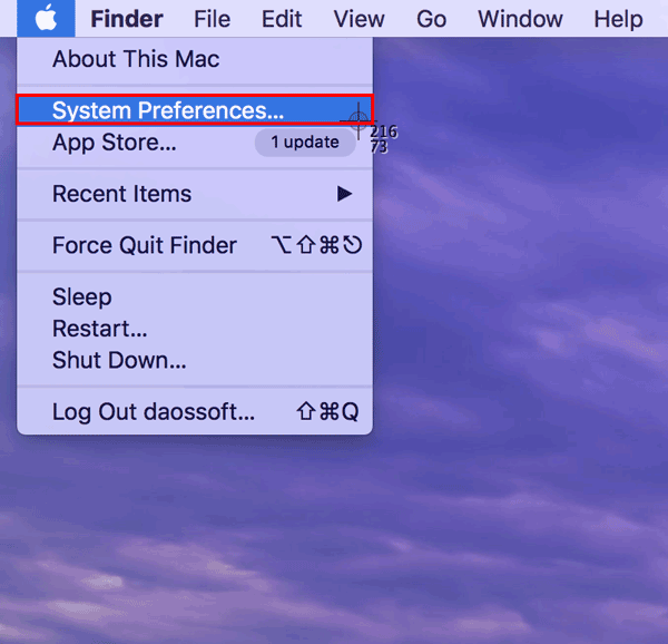 system preferences