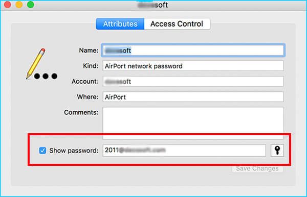 wifi password is shown