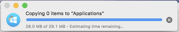 copy the program to the Applications folder