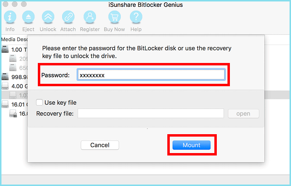 enter password to unlock BitLocker drive