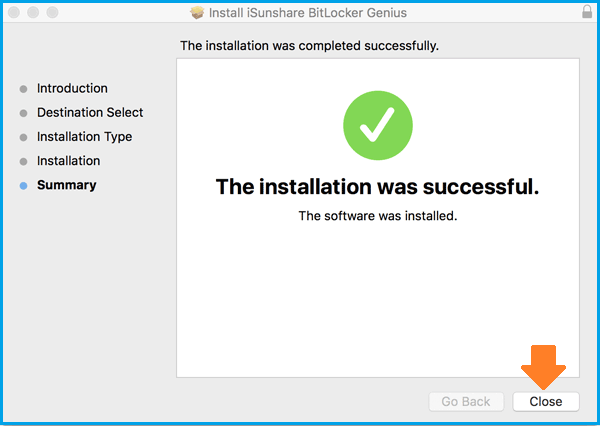 exit successful installation wizard