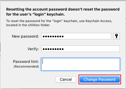 reset mac admin password with another administrator