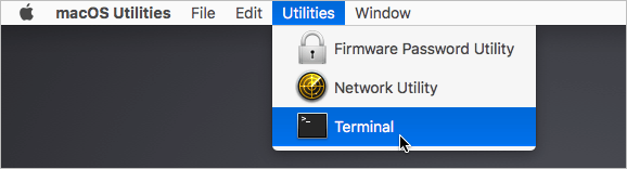 run terminal in mac recovery mode