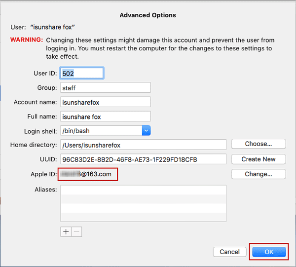 successfully create an apple id associated with administrator