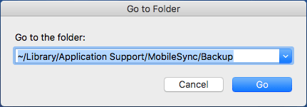 enter itunes backup location