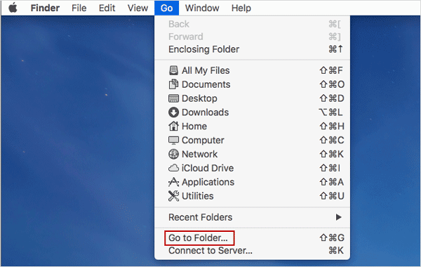 open go to folder dialog on mac