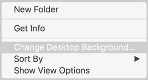 change desktop background on mac