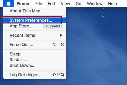 choose system preferences