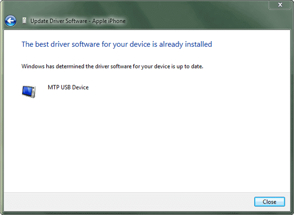 manually update apple usb driver windows 10