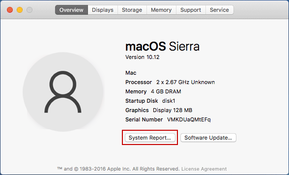 check system report on mac