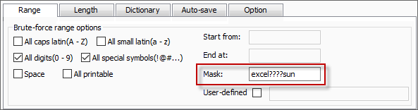 type mask