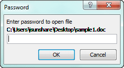 doc document encrypted with same docx password