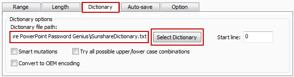 Dictionary File Passwords