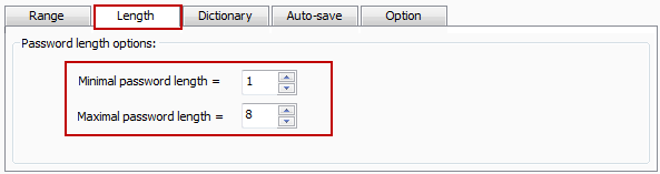 set password length