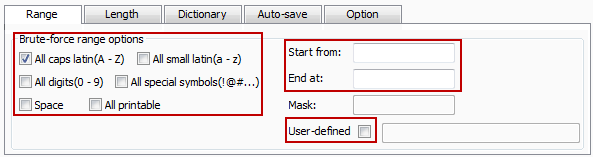 set password range