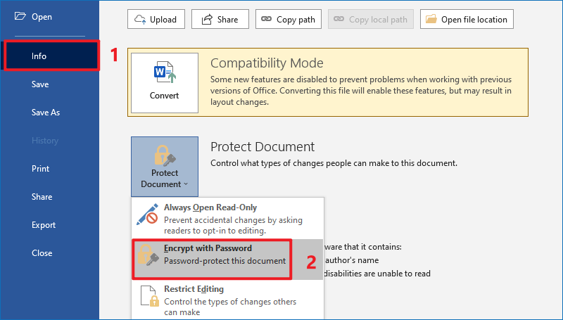 encrypt with password