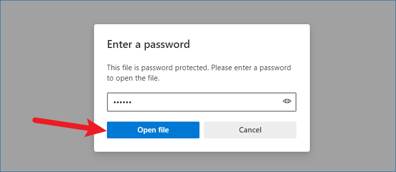 enter password to open pdf