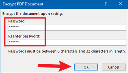 enter the pdf password