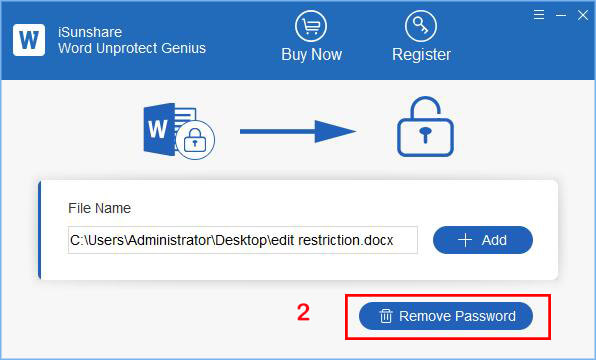 remove Word document editing restriction successfully