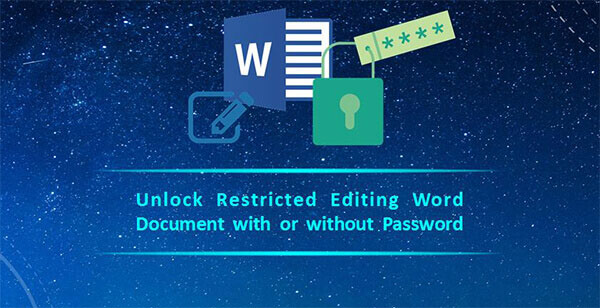  unlock restricted editing Word document with or without password