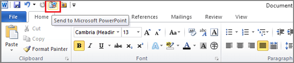 send word to microsoft powerpoint