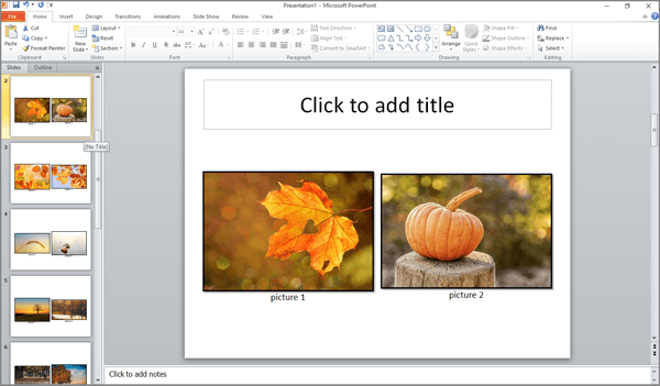 edit and complete the powerpoint