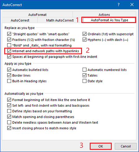 check internet and network paths with hyperlinks