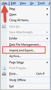 import and export outlook 2007