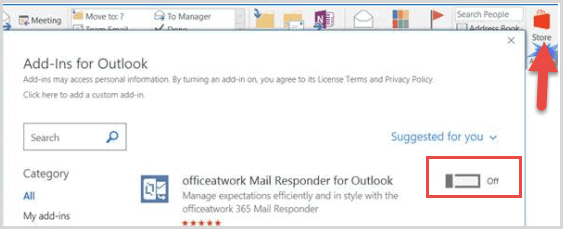 disable teamviewer outlook add in