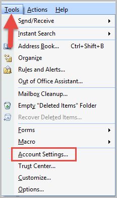 tools account settings 2007