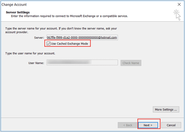 use exchange account outlook 2010