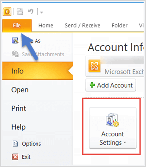 click file account settings