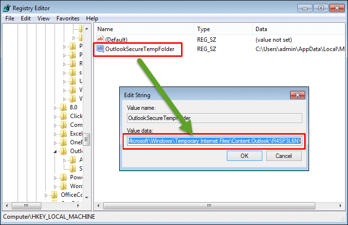 Erreur de messagerie Windows lors de l'enregistrement des pièces jointes