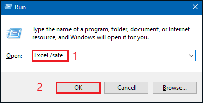 boot excel to safe mode
