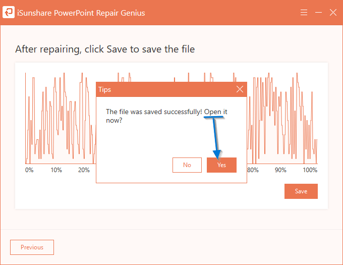 open recovered pptx file