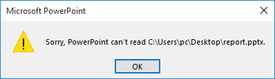 ppt cannot read files