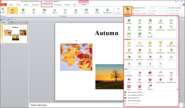 How to Add Multiple Animation Effects to PowerPoint 2010