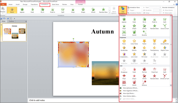 How To Add Multiple Animation Effects To Powerpoint 10