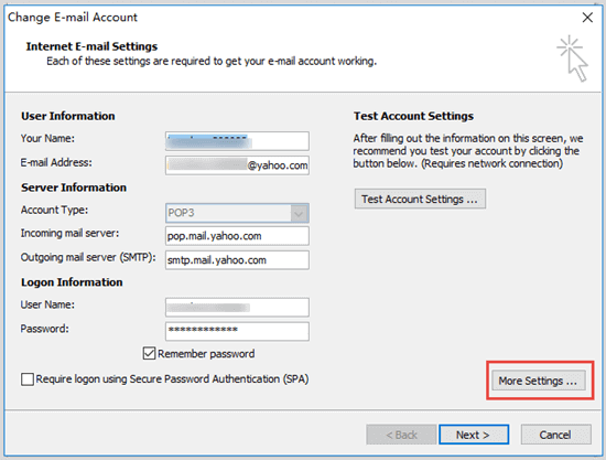 more settings outlook 2007