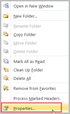 archive single folder outlook