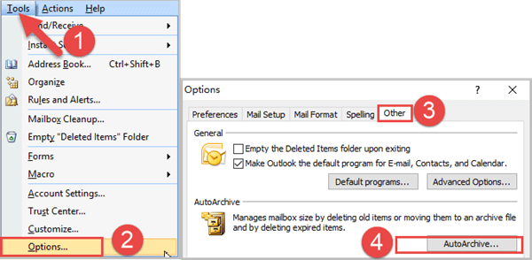 auto archive outlook 2007